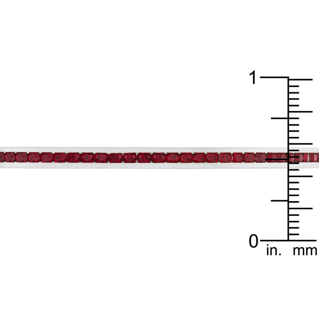 Channel-Set Garnet Cubic Zirconia Cuff