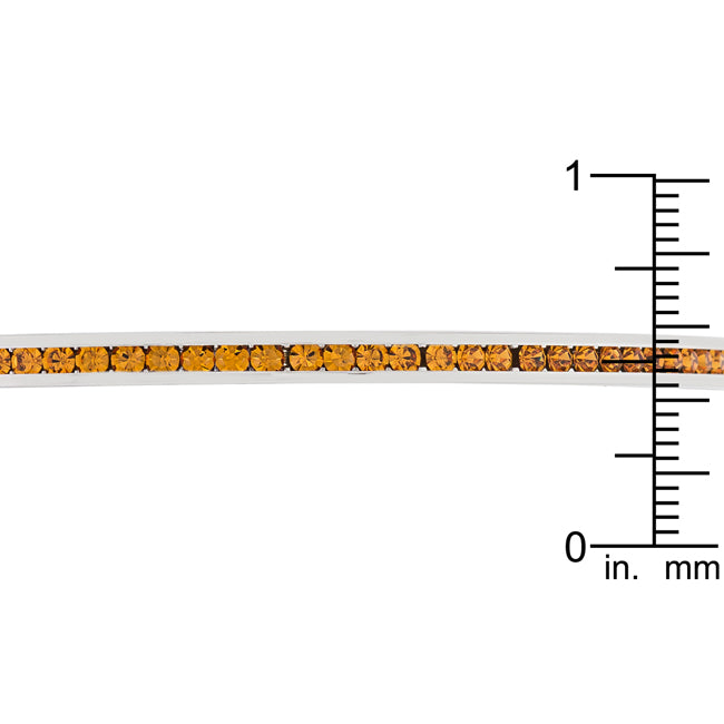 Channel-Set Canary Cubic Zirconia Cuff