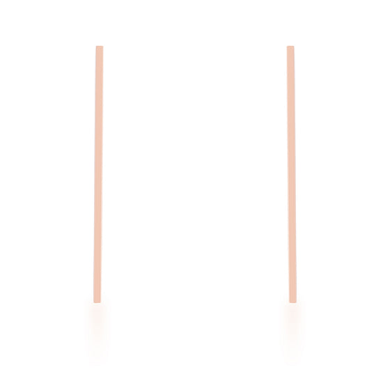 Carolee Rose Gold Stainless Steel Long Line Drop Earrings
