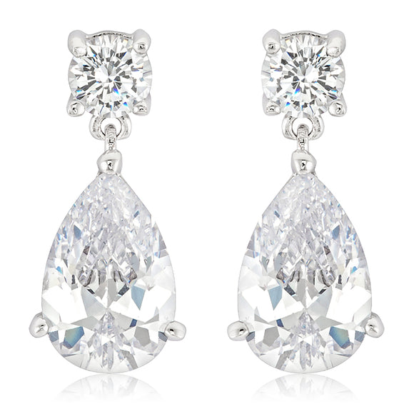 Elegant Cubic Zirconia Drop Earrings