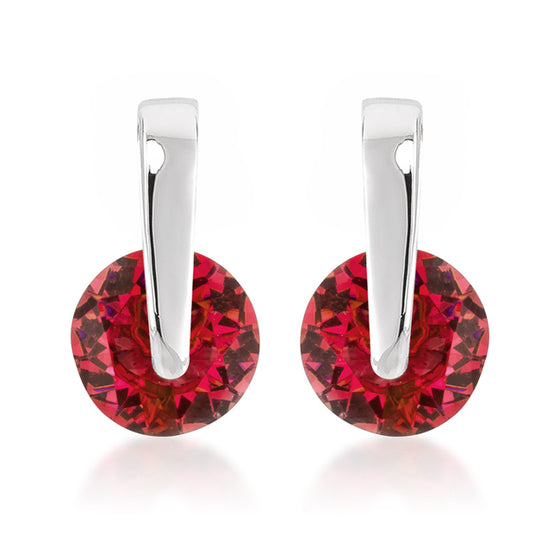 Red CZ Elegance Earrings