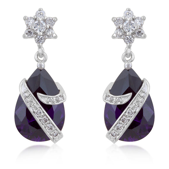 Royal Wrapped Amethyst Earrings