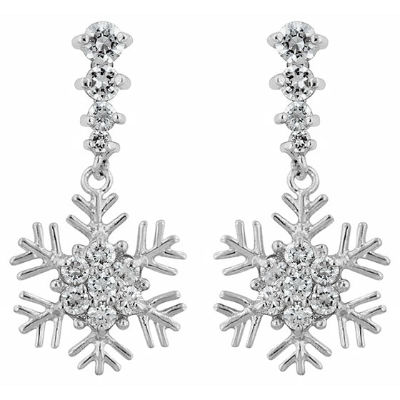 Snowflake Drop Earrings
