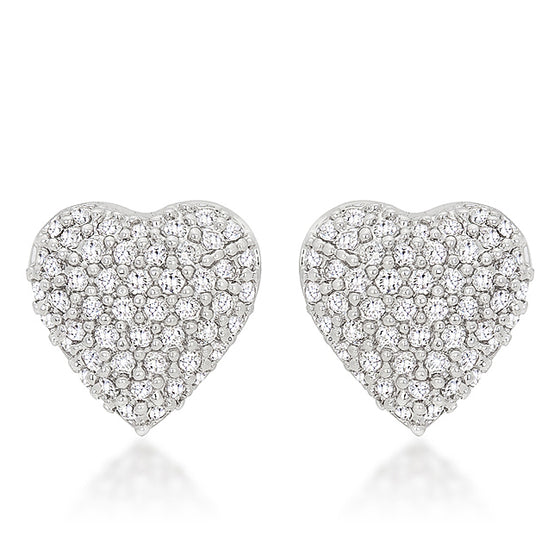 Special Pave Heart Earrings