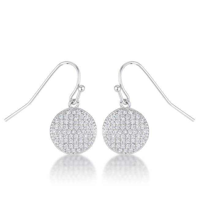 .6 Ct Elegant CZ Disk Earrings