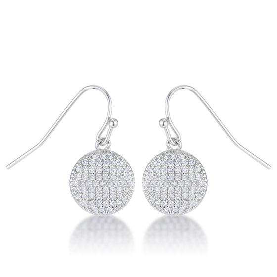 .6 Ct Elegant CZ Disk Earrings