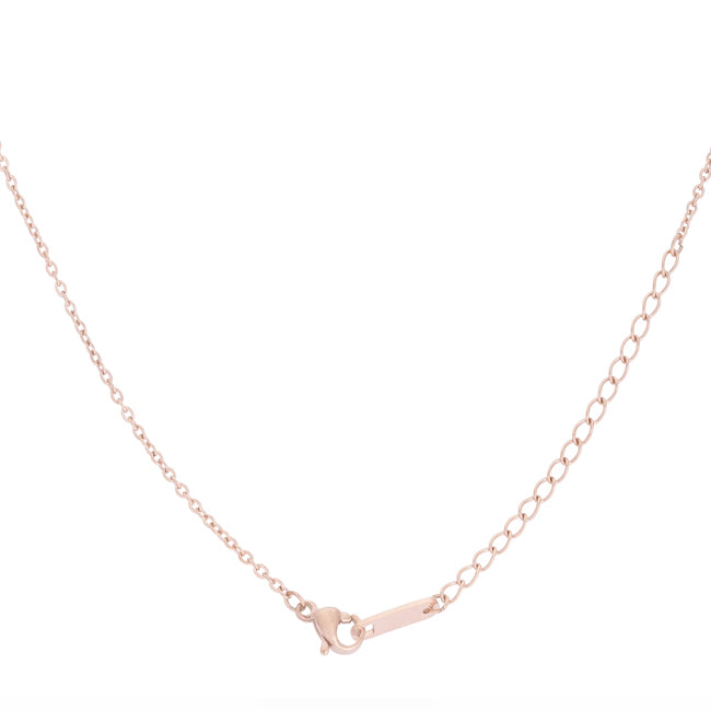 Arianna Rose Gold Stainless Steel Arrow Necklace