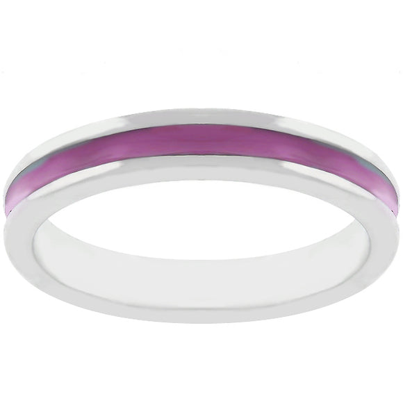 Fuchsia Enamel Eternity Ring