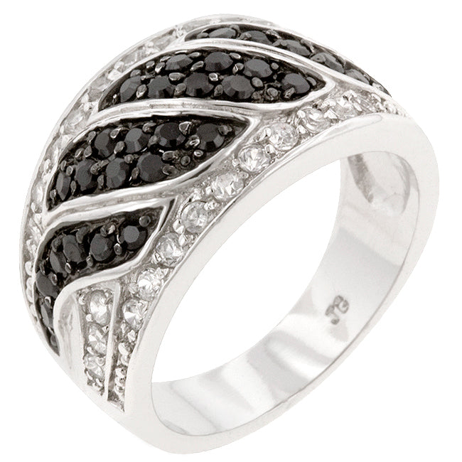 Black &amp; White Swirl Ring