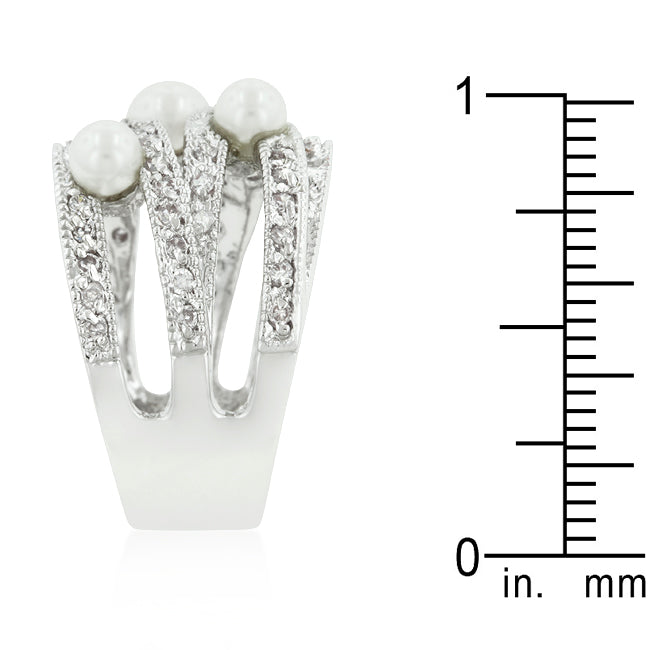 Pearl Twist Bridal Ring